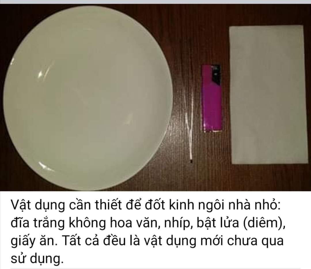 dụng cụ để đốt ngôi nhà nhỏ